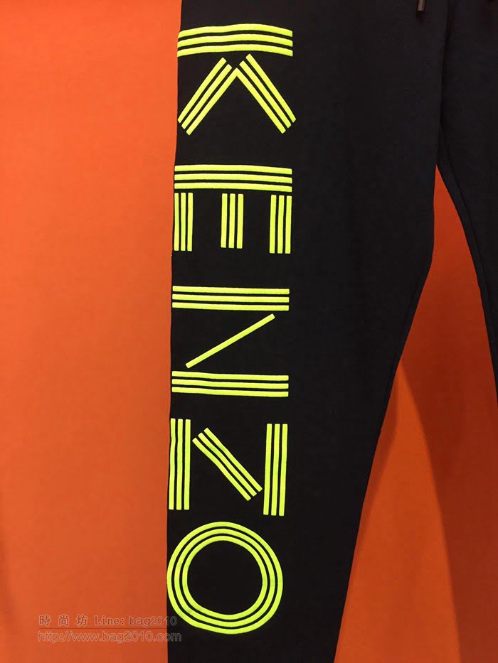 Kenzo 19/20FW新款 最高品質 高田賢三男士黑色衛褲 運動休閒褲 男士秋季最新單品  tzy2350